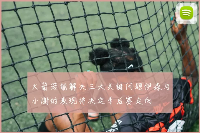 火箭若能解决三大关键问题伊森与小谢的表现将决定季后赛走向
